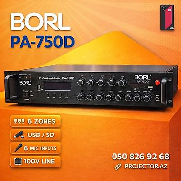 mp3 yükle: BORL PA-750D – Professional Audio zonalı gücləndirici - 6 zona — 1