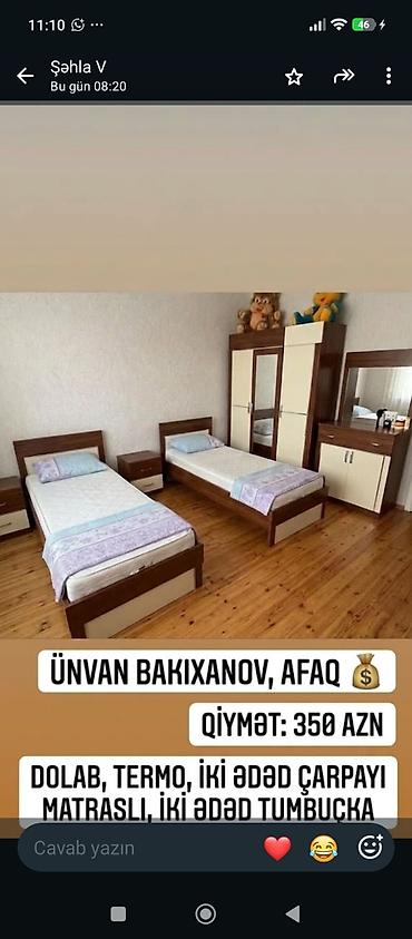 Oğlan və qız üçün, İşlənmiş, 2 təknəfərlik çarpayı