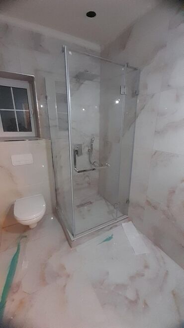 Duş kabinaları, arakəsmələr: Yeni Üstü açıq kabina, Künc üçün, Pulsuz çatdırılma — 3