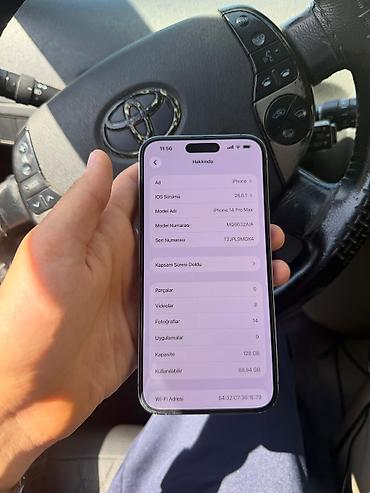 azerbaycan iphone 14 pro max fiyat: IPhone 14 Pro Max, 128 GB, Deep Purple, Simsiz şarj — 7