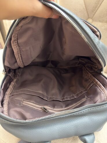 Çantalar: Mavi rəngli şəhər tipli bel çantası - Material: yumşaq teksturalı — 5