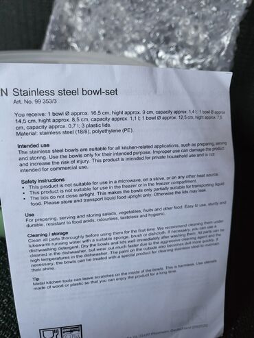Kuhinjski setovi: Cinije nove za hranu od nerdjajuceg celika,lagane.Austrija. Lagane na lalafo.rs — 11 Kuhinjski setovi: Cinije nove za hranu od nerdjajuceg celika,lagane.Austrija. Lagane — 11