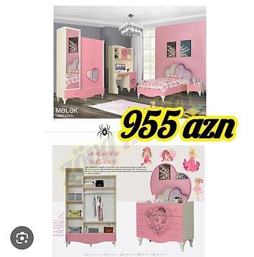 kamod: Qız üçün, Yeni, Təknəfərlik çarpayı, Dolab, Komod, Yazı masası — 1