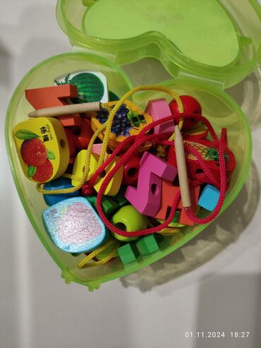 mokuru oyuncaqları: Məhsul: Uşaq üçün inkişafetdirici oyun dəsti 1) Əlifba və meyvə