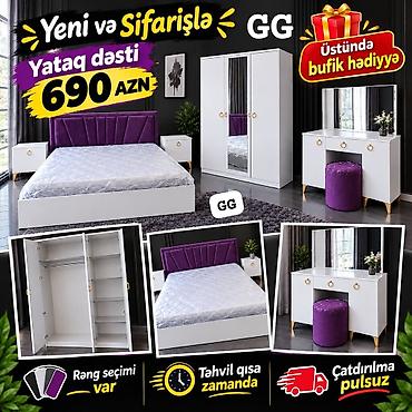 Yeni və sifarişlə hazırlanan yataq dəsti. Müasir dizayna malik bu dəst