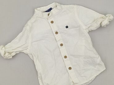 biała koszula jeansy: Shirt 1.5-2 years, condition - Very good, pattern - Monochromatic, color - White