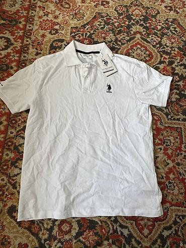 мужские поло: Мужская футболка, S, M, L, Us Polo Assn, Новый, цвет - Белый, Самовывоз, Бесплатная доставка, Платная доставка — 2