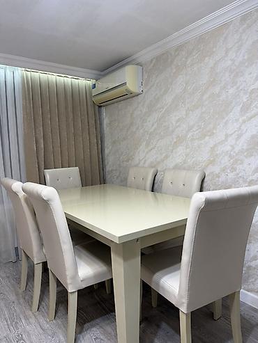 istolar: 6 nəfərlik yemək otağı dəsti - Komplekt: 1 masa + 6 stul - Rəng — 1