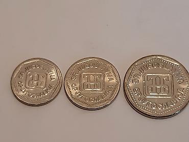 Numizmatika i filatelija: Dinari 1, 2, 10 dinara iz 1993. god. UNC kvaliteta Kovanice, novcici — 18