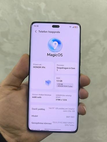 Honor: Honor X9c, 256 GB, rəng - Boz, Sensor — 5