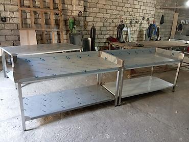 Biznes üçün avadanlıq: Alt polkali paslanmaz kafe restoran üçün mətbəx stolları — 2