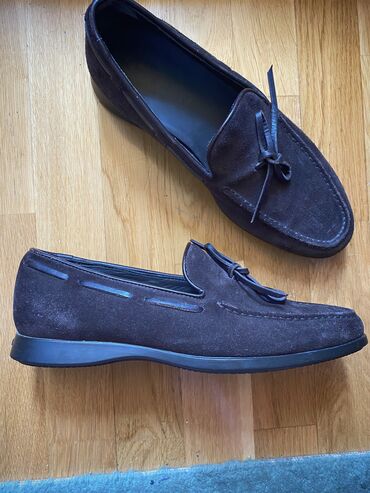 мужска обувь: Мужские лоферы от бренда HOGAN Натуральная замша Состояние нового