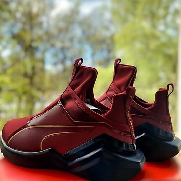 пума крос: Кроссовки Puma (бордовые) - Лаконичный slip-on дизайн без шнурков — 4