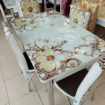 Masa və oturacaq dəstləri: Mətbəx üçün, Yeni, Açılan, Dördbucaq masa, 4 stul — 10