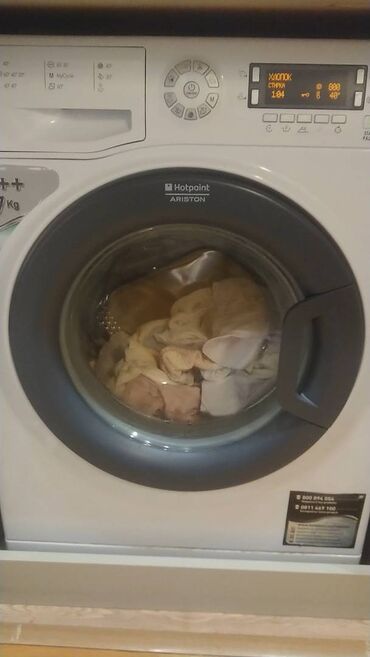 Audi: Paltaryuyan maşın Hotpoint Ariston, 7 kq, İşlənmiş, Avtomat, Qurutmasız, Kredit yoxdur, Ünvandan götürmə