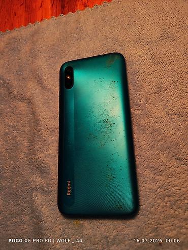 android box: Redmi, Redmi 9A, Б/у, 64 ГБ, цвет - Зеленый, 2 SIM — 2