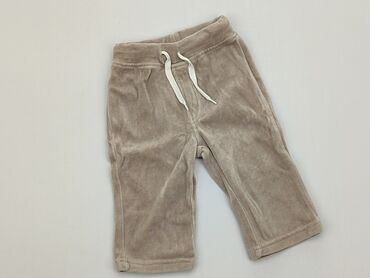 beżowe skórzane spodnie: Spodnie dresowe, 3-6 m, stan - Dobry