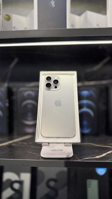 айфон 16 новый: IPhone 15 Pro Max, Жаңы, 256 ГБ, Natural Titanium, Куту, 100 %
