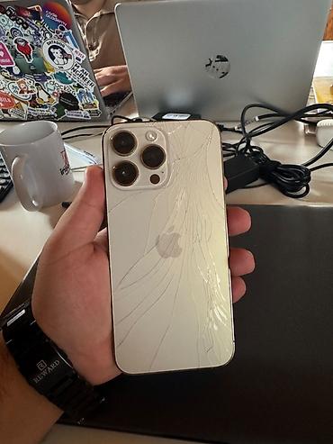iphone aux: IPhone 14 Pro Max, 256 GB, Qızılı, Qırıq — 4