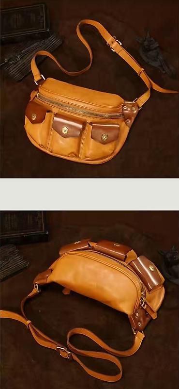 Поясные сумки, бананки: Поясная сумка, бананка, Материал: Натуральная кожа, Мужские — 7