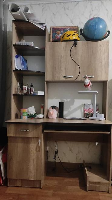 bunk bed: Детский комплект мебели в древесном декоре (под дуб): кровать с — 4