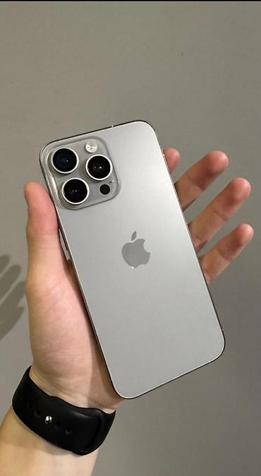 pixel pro: IPhone 15 Pro Max, Б/у, 256 ГБ, Natural Titanium, Зарядное устройство, 79 % — 2