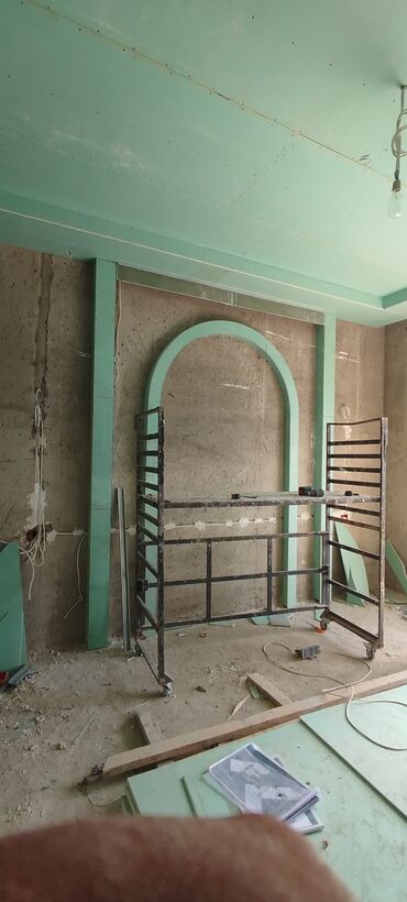 Alçipan: Istənilən növ alçıpan fiqurlarının yığılması tv agentlərin ara kesme — 10