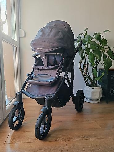 Kolica za bebe: Bebetto dečija kolica 3u1, tamno siva– auto sedište jaje-sinteza — 2