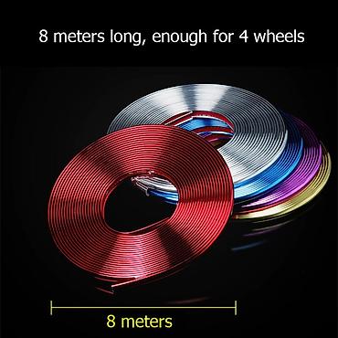 avtomobil diski: Avtomobil üçün dekorativ rim/trim lent – 8 metr Məhsul təsviri: - — 1