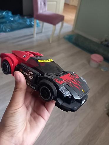 lego china konstruktorları: LEGO tərzində yığılan Porsche yarış avtomobili modeli. Oyuncaq qara və — 1