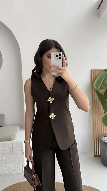 Kompleti: Ženski elegantni komplet – prsluk i pantalone - Dvodijelni set — 4