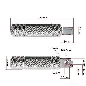 varadero ada: Univerzalne aluminijumske oslonce za noge (par) – sklopivi/statični — 2