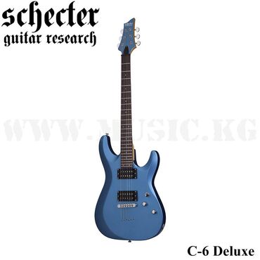 профессиональные музыкальные инструменты: Электрогитара Schecter C-6 Deluxe Metallic Light Blue C-6 Deluxe –