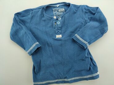 niebieska bluzka z długim rękawem: Bluzka, Name it, 3-6 m, stan - Dobry