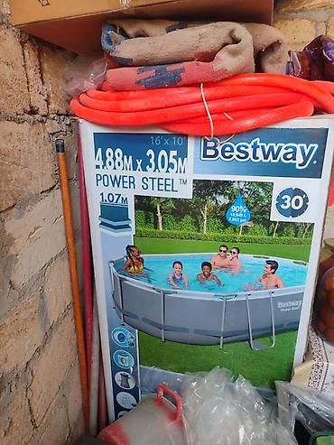 tote bag: Bestway Power Steel hovuz dəsti - Ölçü: 4.88 m x 3.05 m (16' x 10') — 1