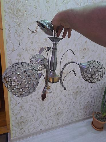 lüstur altı: Çılçıraq, 3 lampa, Metal — 4