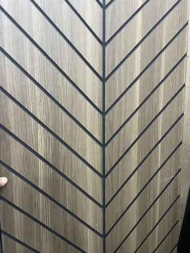 vinil panel: Chevron naxışlı dekor panellər - Material: dekorativ akustik keçə,və — 4