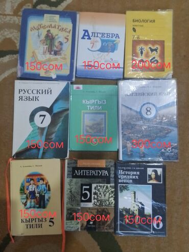 эхолот бу: Набор школьных учебников (разные предметы и классы). На фото видны