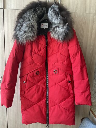длинные зимние куртки женские: Пуховик, По колено, С мехом, С капюшоном, M (EU 38), L (EU 40)