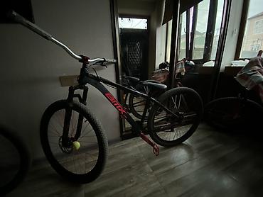 yük velosiped: BMX üslubunda dağ/şəhər velosipedi - Rəng: qara gövdə, qırmızı “BMX” — 1