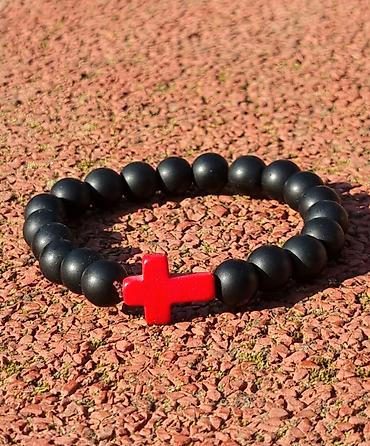 Narukvice: Kalist ručno rađene kamene brojanice od oniksa sa blagoslovom SPC — 14