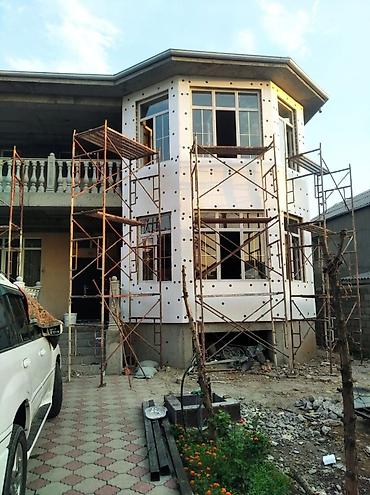 Фасадные работы: Декоративный штукатурка, краска, шпаклёвка, родбанк, клей тартабыз — 18