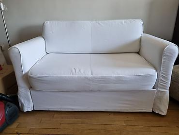 stalak za stvari: Ikea dvosed na rasklapanje (može se napraviti ležaj), sa navlakom od — 1