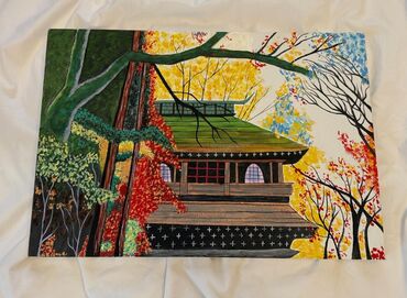 maraqlı şəkillər çəkmək: Rəsm Əsəri Mənzərə
Ölçü- 35 x 50 sm
Akrilik boya