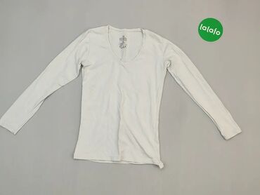 Bluzki: Bluza, M (EU 38), wzór - Jednolity kolor, kolor - Biały