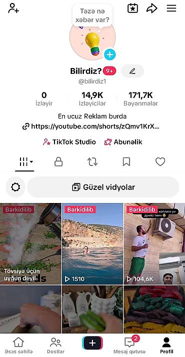 any unboxing şirkəti: Xidmət: TikTok profili üzərindən reklam yerləşdirilməsi Təsvir: - — 1