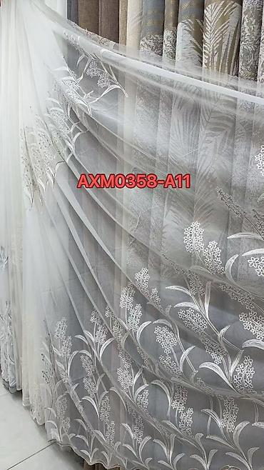 balkonlar: Model 0065 tül pərdə kumaşı - Material: şəffaf, yüngül tull tül - — 9