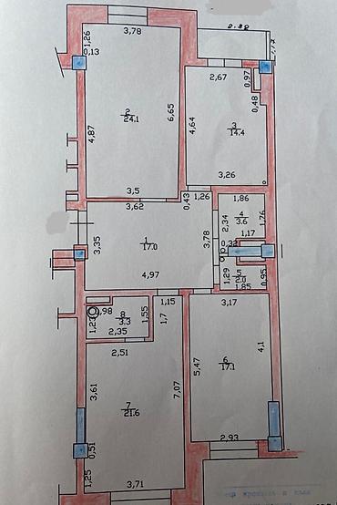 200: 3 комнаты, 106 м², Ак-Кеме Элитка, 9 этаж — 6