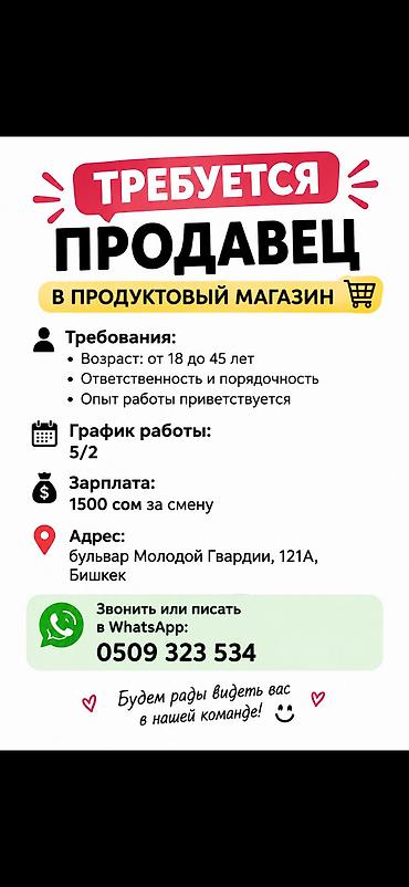 помощник в магазин: Вакансия: продавец в продуктовый магазин - Возраст: от 18 до 45 лет - — 1