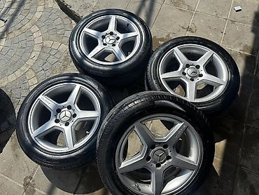 r16 mersedes: Mercedes-Benz AMG tərzli 5 şüalı yüngül lehimli disk və (4 ədəd) R16 — 5